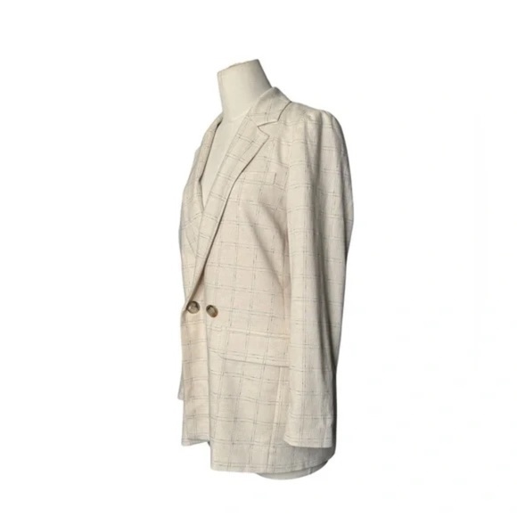 MADEWELL - The Plus Caldwell Double-Breasted Blazer in Ghent Plaid - Sz Medium - Picture 5 of 8
